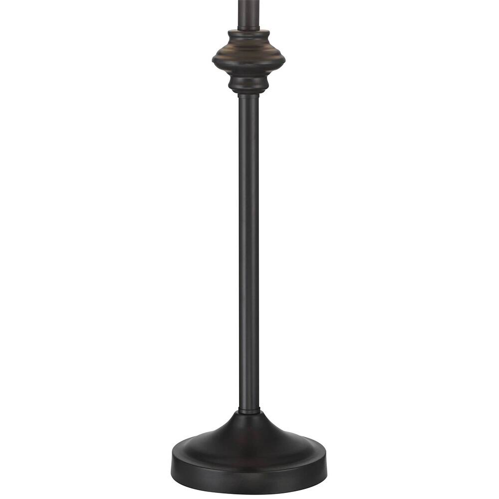 Modern Buffet Table Lamps 26" High Set of 2 Black White Shade 11" x